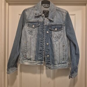 Abercrombie And Fitch Womens Denim Jean Jacket Two Tone Size M